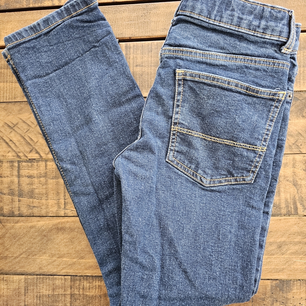 Blue Skinny Jeans with Classic Denim Texture
